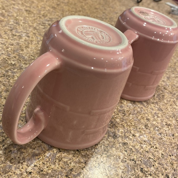 2 Longaberger Pink Mugs Woven Traditions Vitrified Pottery  (Mugs Only) - Picture 15 of 17